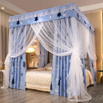 91家纺网 家纺一手货源 找家纺 （总）迪凡保罗 2021新款5818双层床幔落地宫廷蚊帐