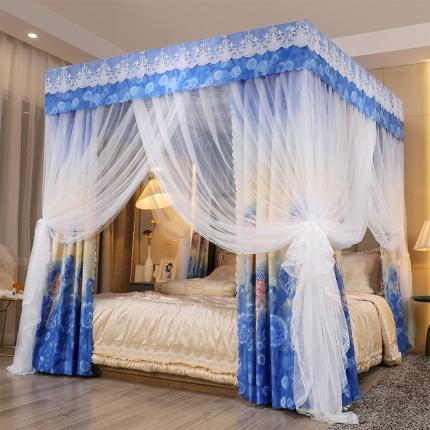 91家纺网 家纺一手货源 找家纺 （总）迪凡保罗 2021新款5818双层床幔落地宫廷蚊帐