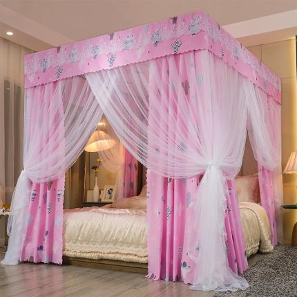 91家纺网 家纺一手货源 找家纺 （总）迪凡保罗 2021新款5818双层床幔落地宫廷蚊帐