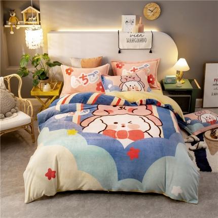 91家纺网 家纺一手货源 找家纺 （总） 塔塔 2025新款牛奶绒大版四件套