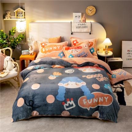 91家纺网 家纺一手货源 找家纺 （总） 塔塔 2025新款牛奶绒大版四件套