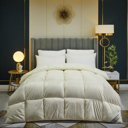 91家纺网 家纺一手货源 找家纺 （总）绒研羽绒 2025新款真丝大提花乔治面包鹅绒被冬被春秋被芯