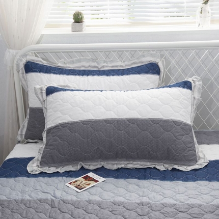 91家纺网 家纺一手货源 找家纺 爱妮玖玖 2025新款 夏风系列 全棉印花夹棉花边枕套