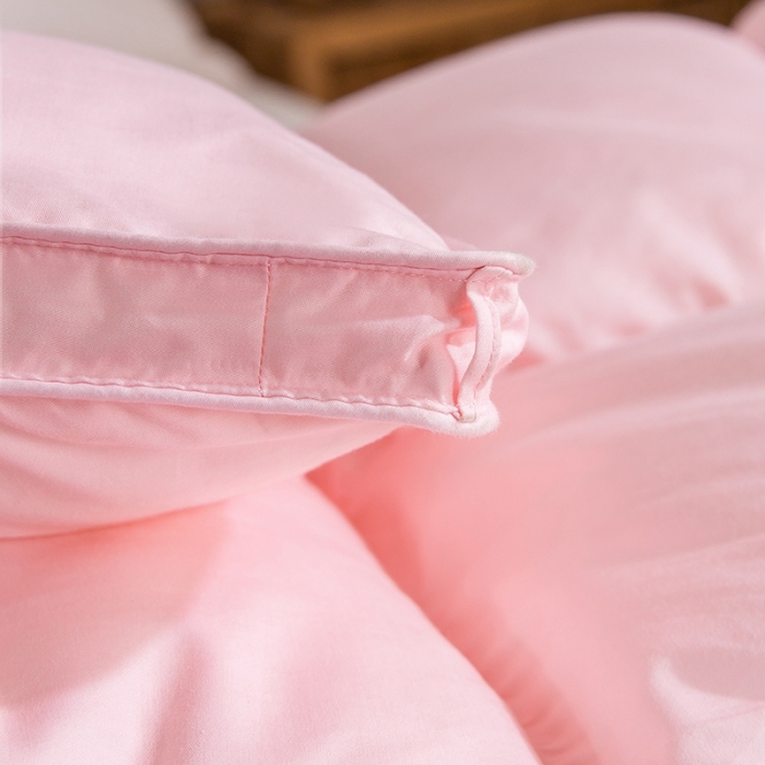 91家纺网 家纺一手货源 找家纺 俏企鹅 2025新款立体叠花面包羽绒被 粉色