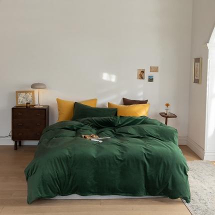 91家纺网 家纺一手货源 找家纺 （总）例外 15色良品天鹅绒四件套棚拍图