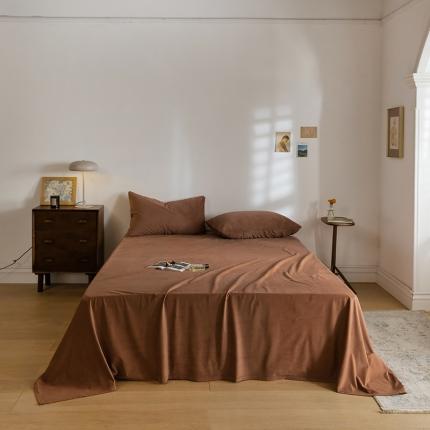 91家纺网 家纺一手货源 找家纺 （总）例外 15色良品天鹅绒单床单棚拍图