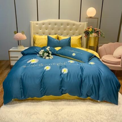 91家纺网 家纺一手货源 找家纺 （总） 眠帛家居 2020新款贡缎全棉绣花系列四件套