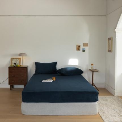 91家纺网 家纺一手货源 找家纺 （总）例外 15色良品天鹅绒单床笠棚拍图