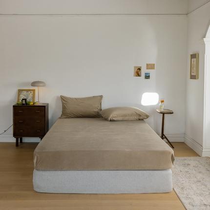 91家纺网 家纺一手货源 找家纺 （总）例外 15色良品天鹅绒单床笠棚拍图