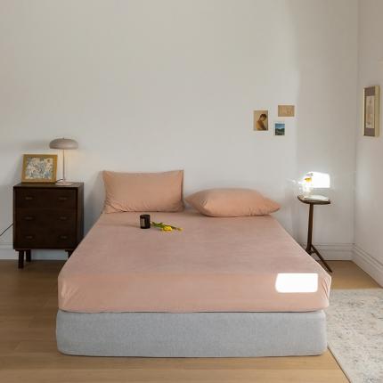 91家纺网 家纺一手货源 找家纺 （总）例外 15色良品天鹅绒单床笠棚拍图