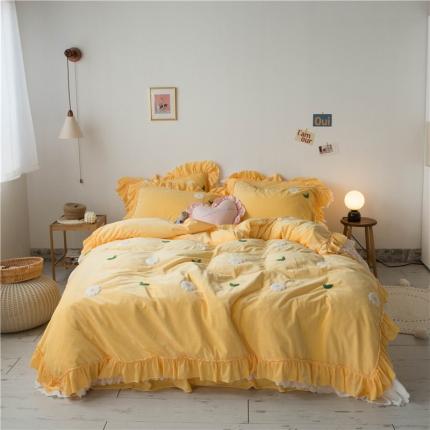 91家纺网 家纺一手货源 找家纺 （总） 淑女公社 2020新款秋冬毛巾绣13色四件套