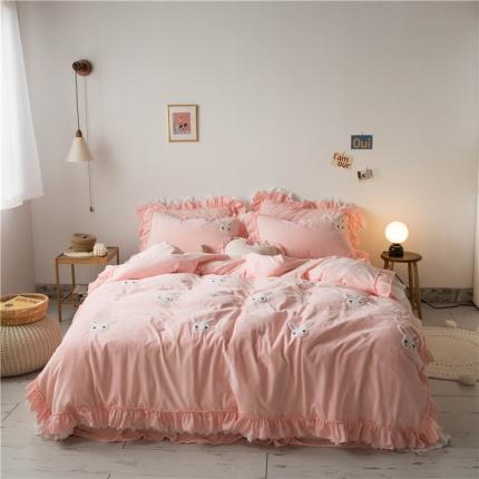 91家纺网 家纺一手货源 找家纺 （总） 淑女公社 2020新款秋冬毛巾绣13色四件套