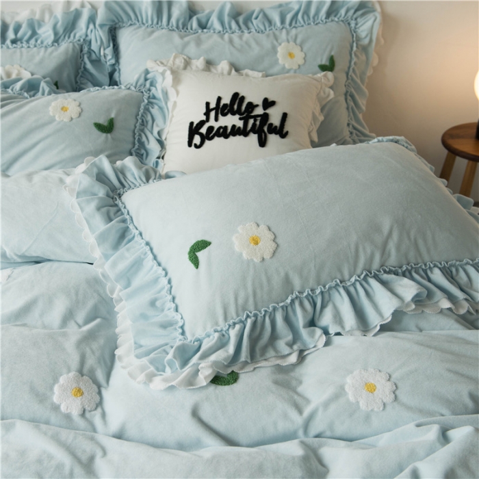 91家纺网 家纺一手货源 找家纺 （总） 淑女公社 2020新款秋冬毛巾绣13色四件套