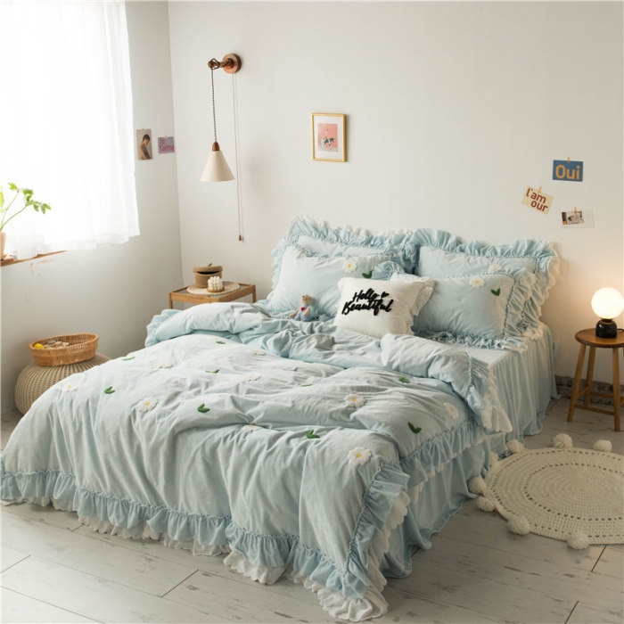 91家纺网 家纺一手货源 找家纺 （总） 淑女公社 2020新款秋冬毛巾绣13色四件套