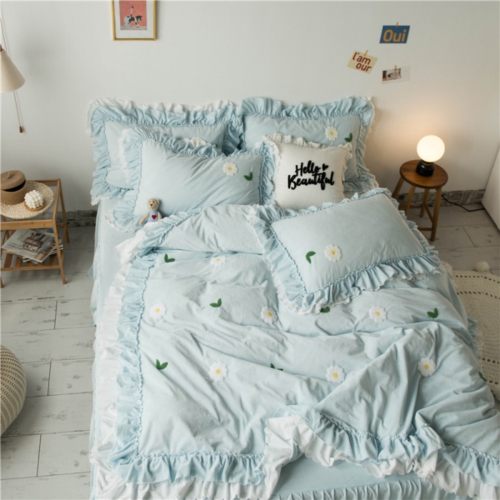 91家纺网 家纺一手货源 找家纺 （总） 淑女公社 2020新款秋冬毛巾绣13色四件套