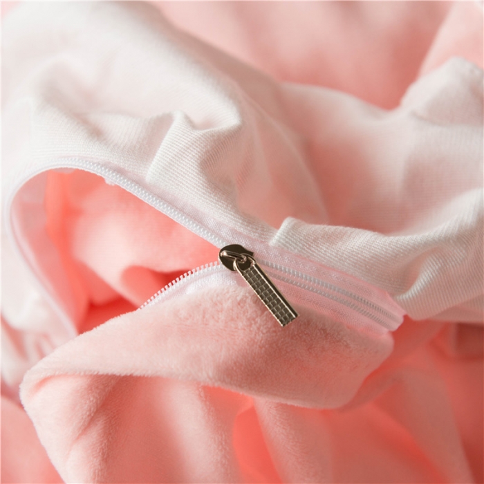 91家纺网 家纺一手货源 找家纺 淑女公社 2020新款秋冬毛巾绣13色四件套 小蘑菇粉玉