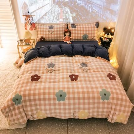 91家纺网 家纺一手货源 找家纺 （总） HL原创 2020新款牛奶绒四件套