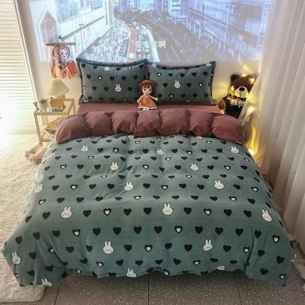 91家纺网 家纺一手货源 找家纺 （总） HL原创 2020新款牛奶绒四件套