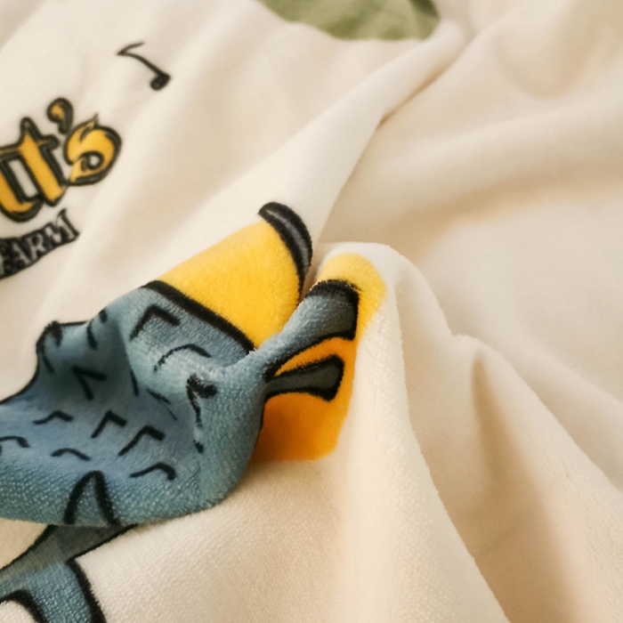 91家纺网 家纺一手货源 找家纺 HL原创 2020新款牛奶绒四件套 波点恐龙