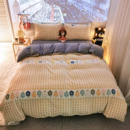 HL原创 2020新款牛奶绒四件套 暖暖