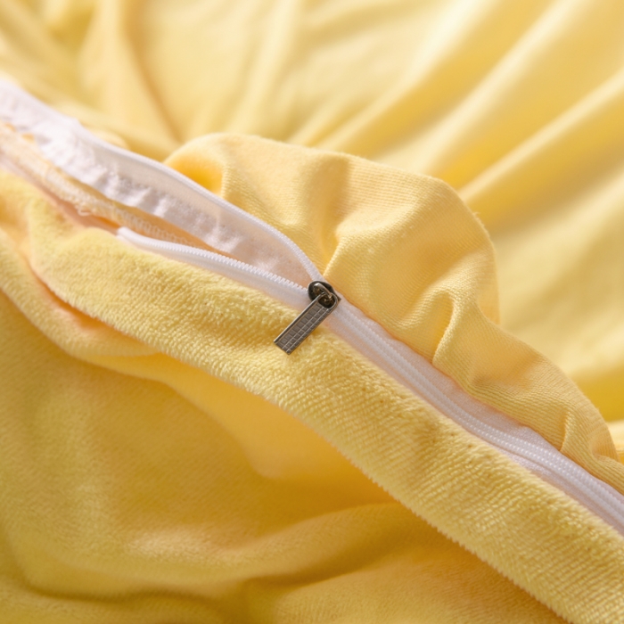 91家纺网 家纺一手货源 找家纺 唐人居 2025新款宝宝绒毛巾绣雏菊系列四件套 雏菊物语-黄