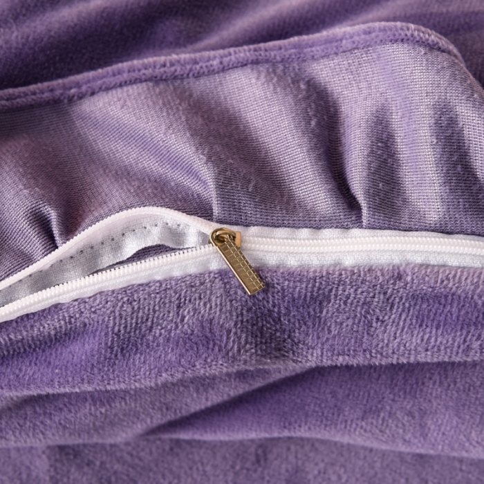 91家纺网 家纺一手货源 找家纺 唐人居 2025新款宝宝绒毛巾绣雏菊系列四件套 雏菊物语-紫