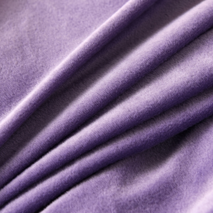 91家纺网 家纺一手货源 找家纺 唐人居 2025新款宝宝绒毛巾绣雏菊系列四件套 雏菊物语-紫