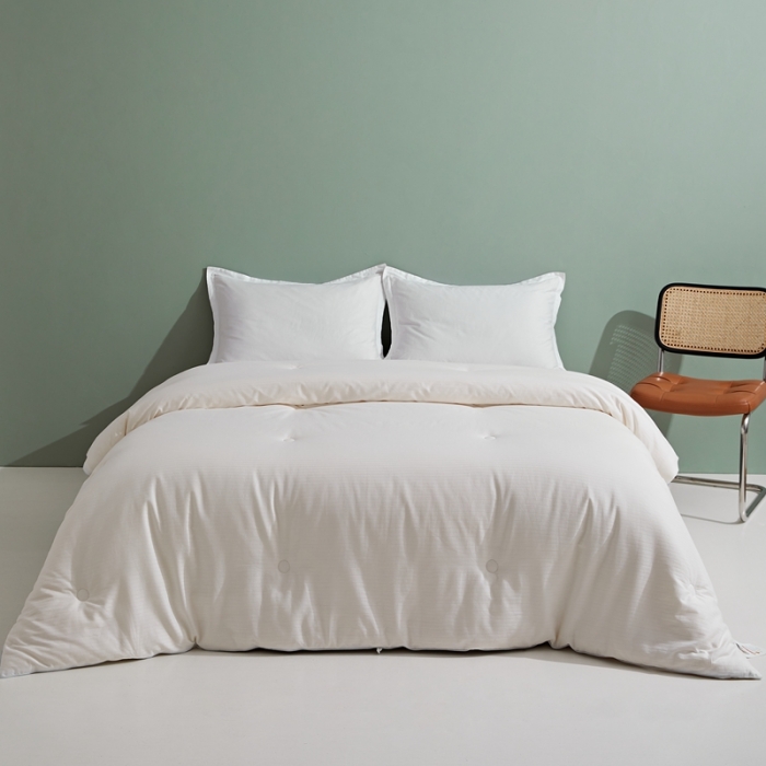 91家纺网 家纺一手货源 找家纺 本希全棉A类无荧光30%抗菌大豆被芯冬被春秋被子母被 白