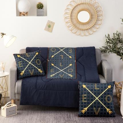 91家纺网 家纺一手货源 找家纺 宝马家纺2022多功能加厚荷兰绒水晶绒数码印花抱枕被以爱为名