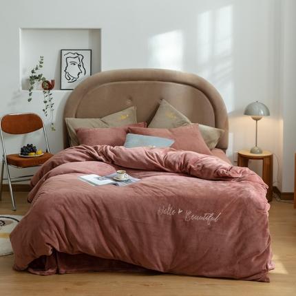 91家纺网 家纺一手货源 找家纺 （总） 寐眠 2020新款牛奶绒四件套