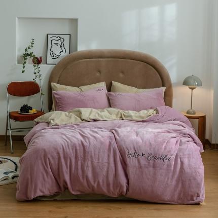 91家纺网 家纺一手货源 找家纺 （总） 寐眠 2020新款牛奶绒四件套