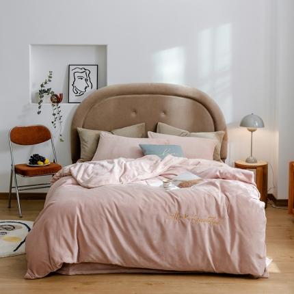 91家纺网 家纺一手货源 找家纺 （总） 寐眠 2020新款牛奶绒四件套