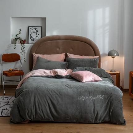 91家纺网 家纺一手货源 找家纺 （总） 寐眠 2020新款牛奶绒四件套