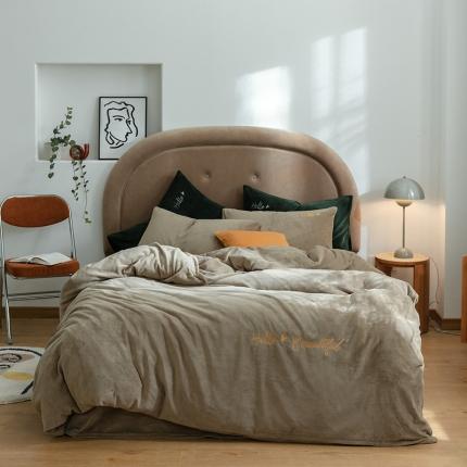 91家纺网 家纺一手货源 找家纺 （总） 寐眠 2020新款牛奶绒四件套