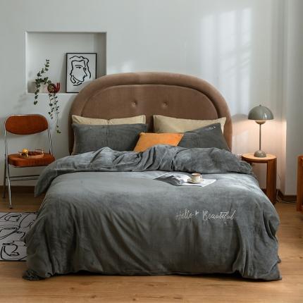 91家纺网 家纺一手货源 找家纺 （总） 寐眠 2020新款牛奶绒四件套