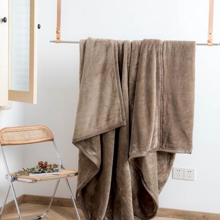 91家纺网 家纺一手货源 找家纺 寐眠 2020新款法莱绒毛毯 浅咖