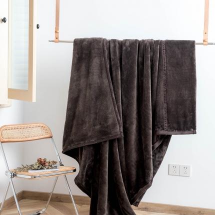 91家纺网 家纺一手货源 找家纺 寐眠 2020新款法莱绒毛毯 深咖