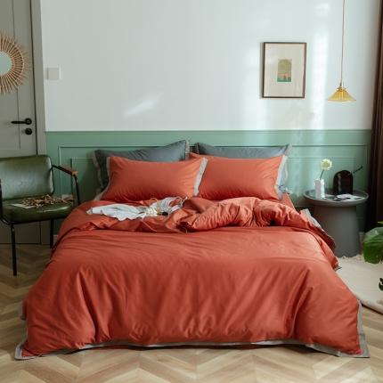 91家纺网 家纺一手货源 找家纺 （总） 寐眠 2020新款40s长绒棉纯色四件套