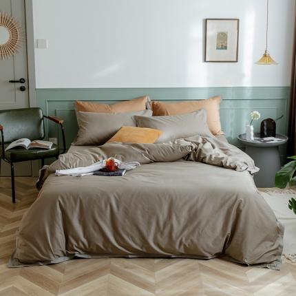 91家纺网 家纺一手货源 找家纺 （总） 寐眠 2020新款40s长绒棉纯色四件套