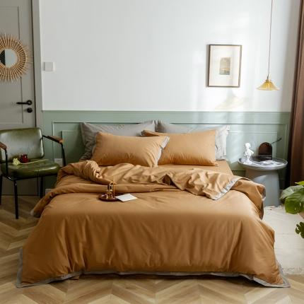 91家纺网 家纺一手货源 找家纺 （总） 寐眠 2020新款40s长绒棉纯色四件套