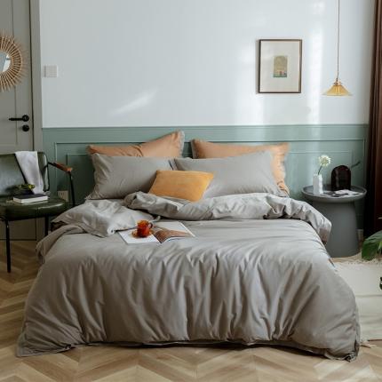 91家纺网 家纺一手货源 找家纺 （总） 寐眠 2020新款40s长绒棉纯色四件套