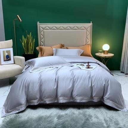 91家纺网 家纺一手货源 找家纺 （总）顾家家居 2023新款100支澳棉刺绣四件套