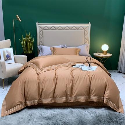 91家纺网 家纺一手货源 找家纺 （总）顾家家居 2023新款100支澳棉刺绣四件套