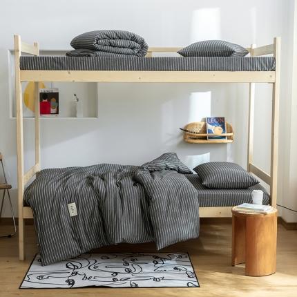 91家纺网 家纺一手货源 找家纺 （总） 寐眠 2021新款全棉水洗棉无印学生三件套四件套