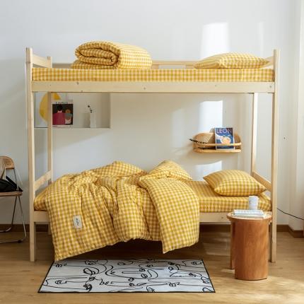 91家纺网 家纺一手货源 找家纺 （总） 寐眠 2021新款全棉水洗棉无印学生三件套四件套