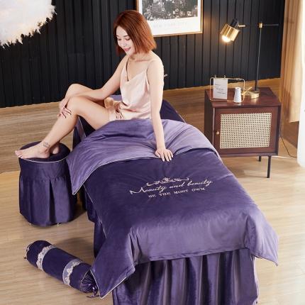 91家纺网 家纺一手货源 找家纺 （总）诗薇娅 2020新款牛奶绒美容床罩四件套