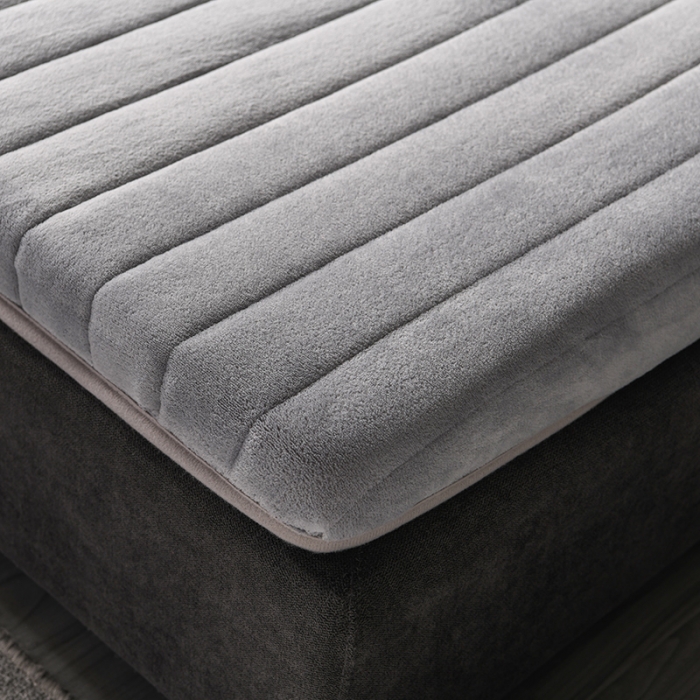 91家纺网 家纺一手货源 找家纺 富威堡 2023新款牛奶绒硬质棉床垫 开心一刻灰