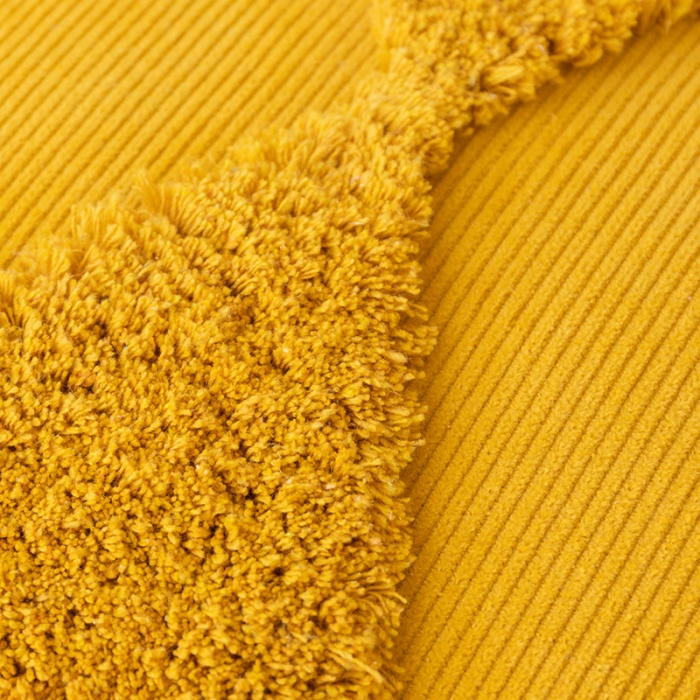 91家纺网 家纺一手货源 找家纺 美茉家居 2020新款灯芯绒簇绒绣流苏抱枕 杏黄