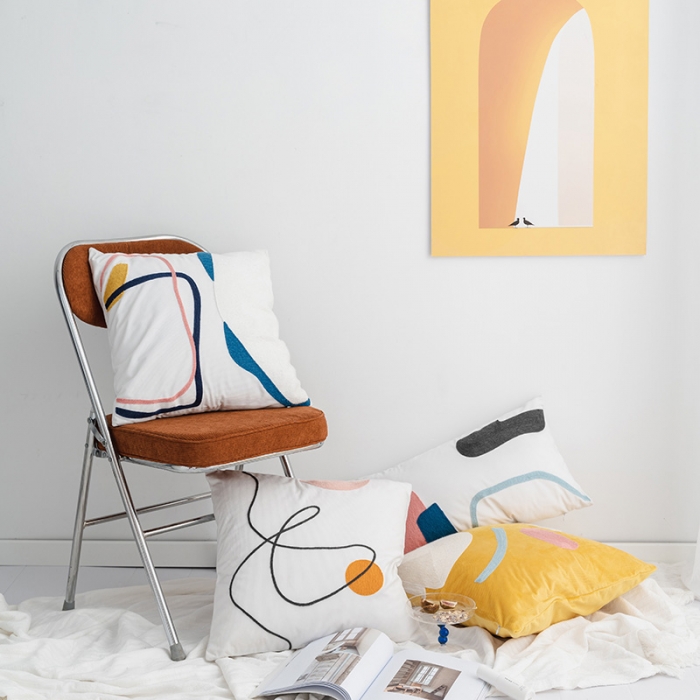 91家纺网 家纺一手货源 找家纺 （总）美茉家居 2020新款灯芯绒毛线绣抱枕