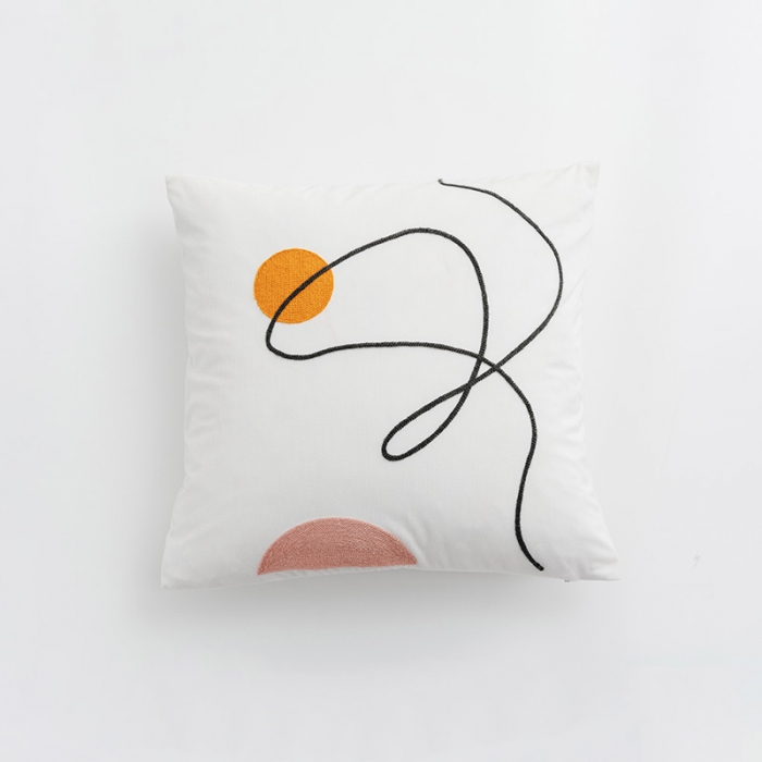 91家纺网 家纺一手货源 找家纺 美茉家居 2020新款灯芯绒毛线绣抱枕 罗兰Rolland